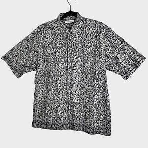 Turnbury Button Down Shirt‎ Medium Navy/ Yellow Short Sleeve Dress Shirt Mens: M